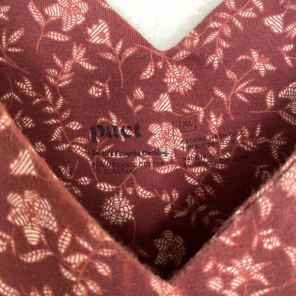 Pact Dusty Rose Floral V-Neck Dress - Picture 2 of 3